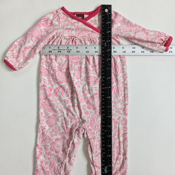Tea Collection Bundle 3 Rompers Baby Girl 0-3 Months Pinks & Purples - Picture 10 of 14